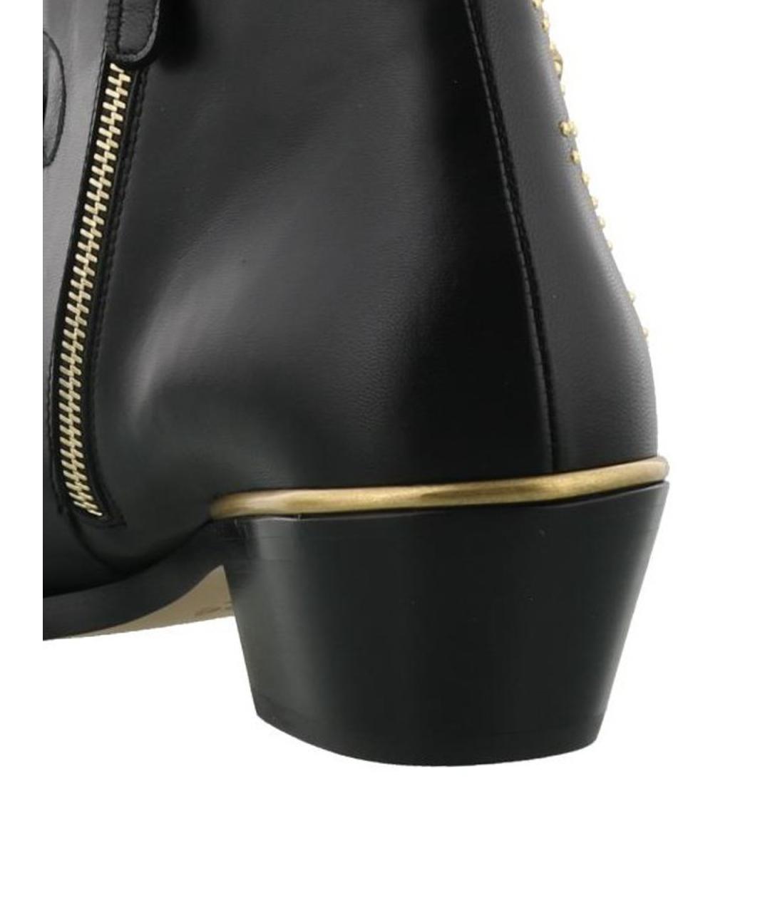CHLOE Черные кожаные ботильоны, фото 4