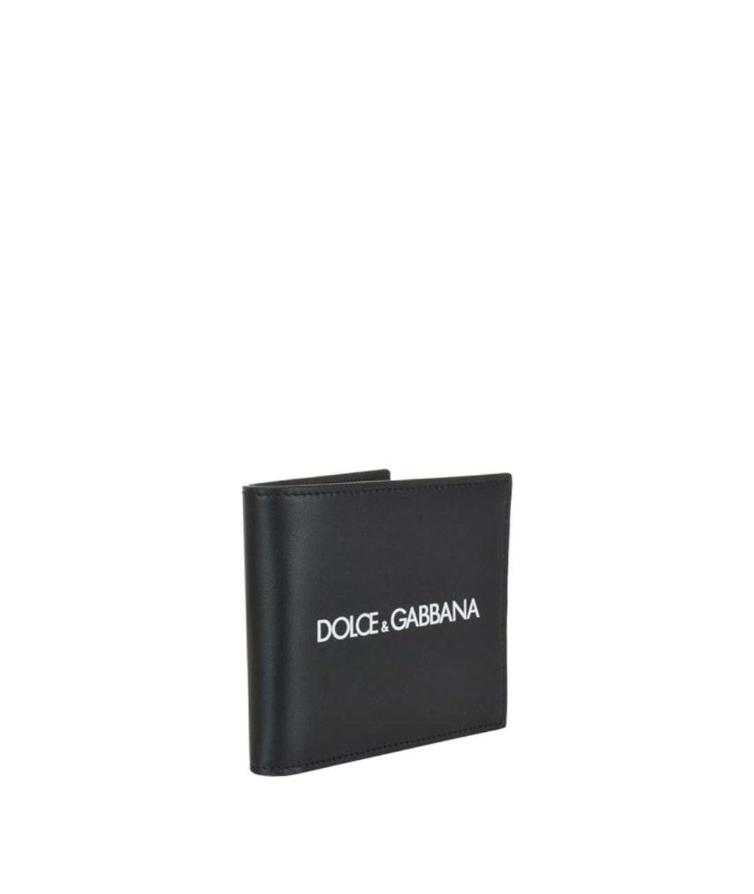 DOLCE&GABBANA Черный кожаный кошелек, фото 2