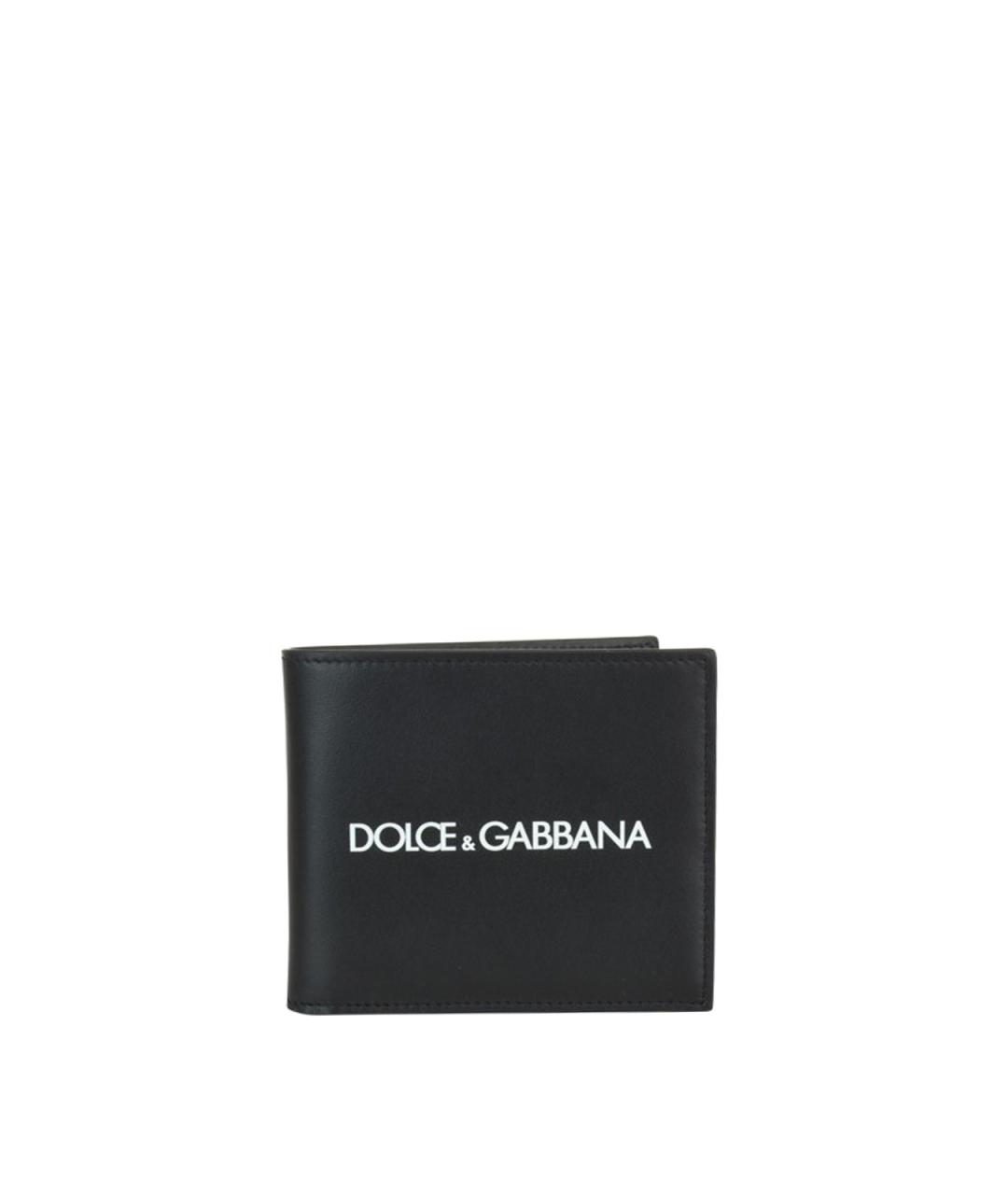 DOLCE&GABBANA Черный кожаный кошелек, фото 1