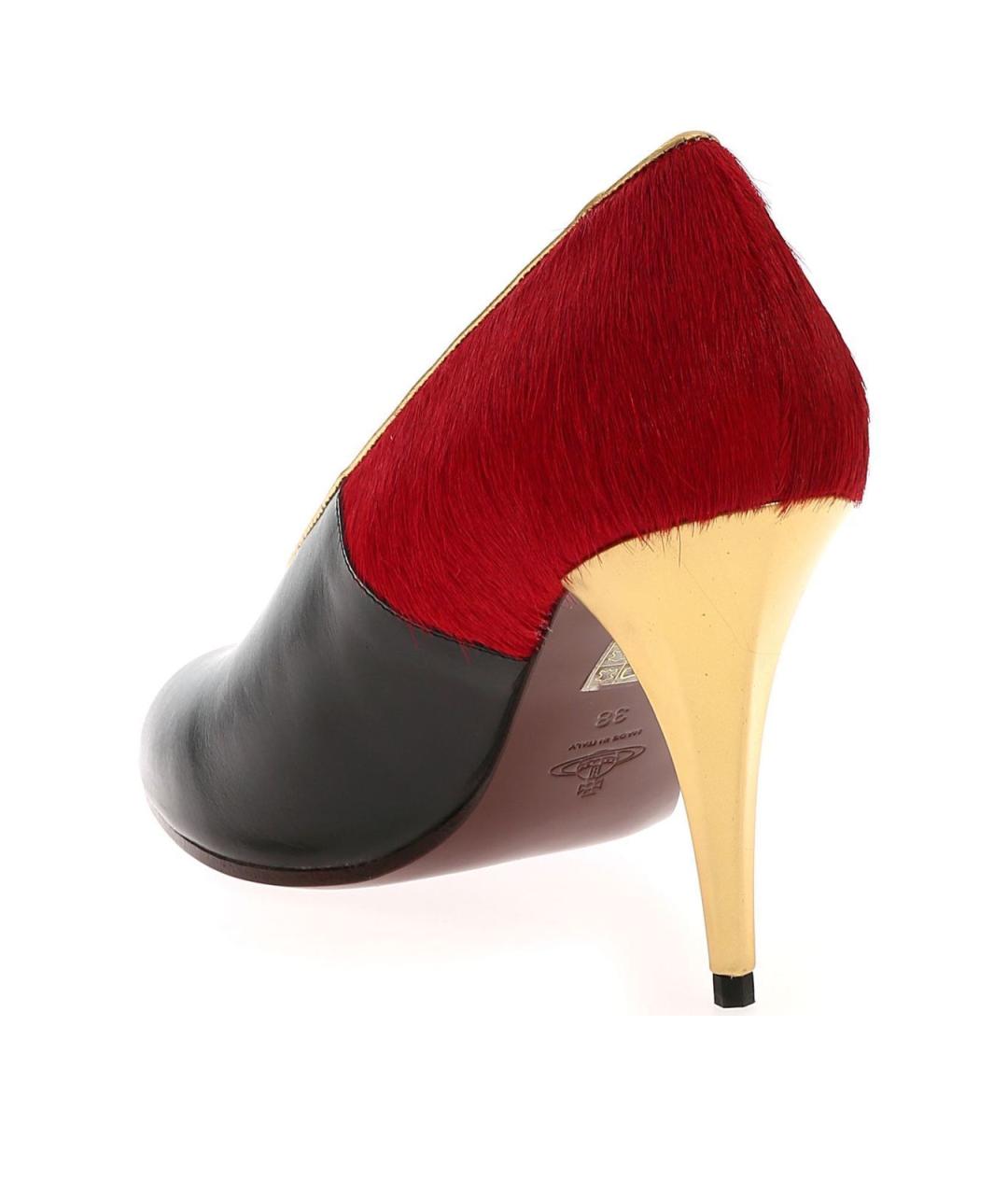 VIVIENNE WESTWOOD Красные кожаные туфли, фото 4