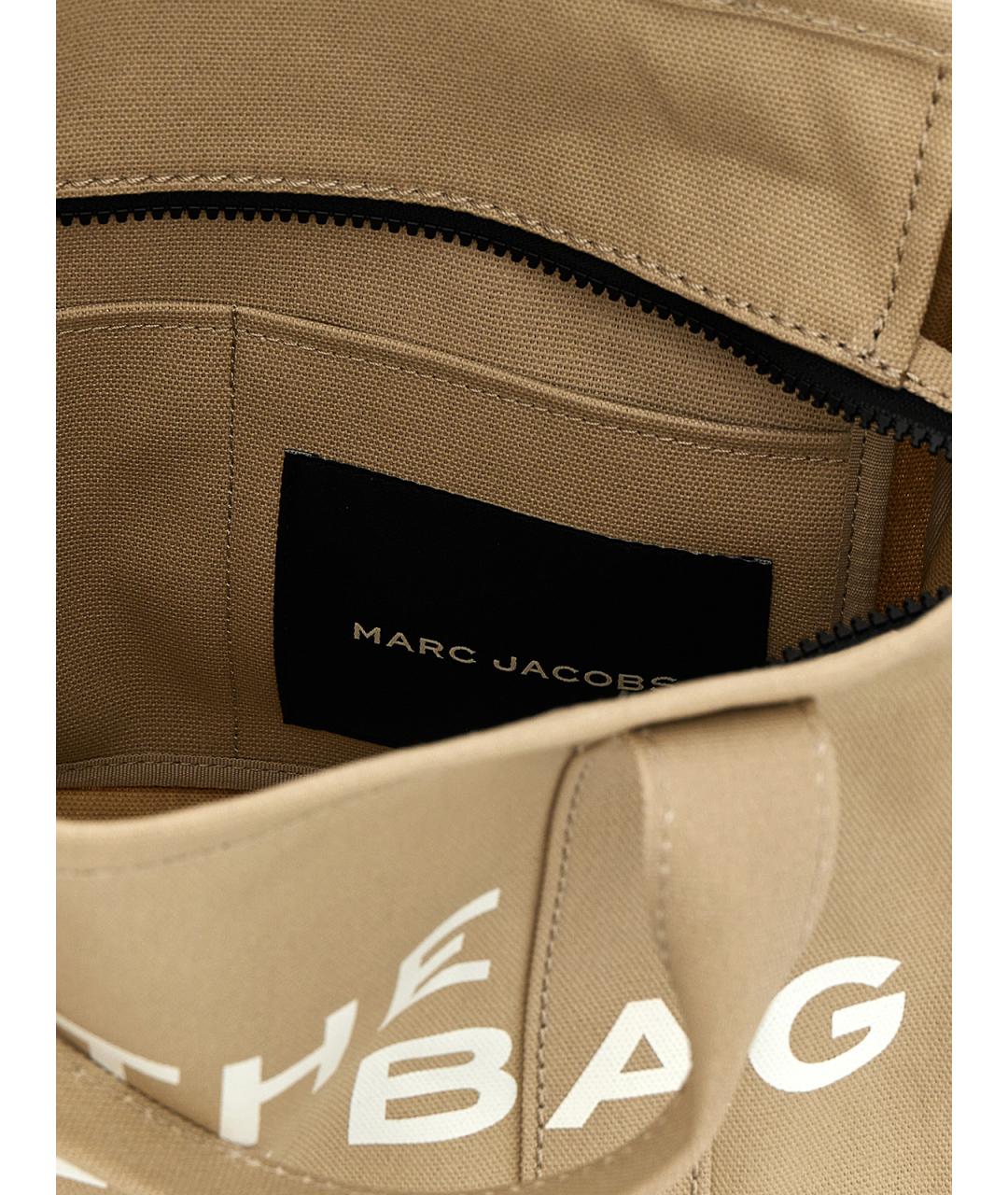 MARC JACOBS Бежевая хлопковая сумка тоут, фото 4