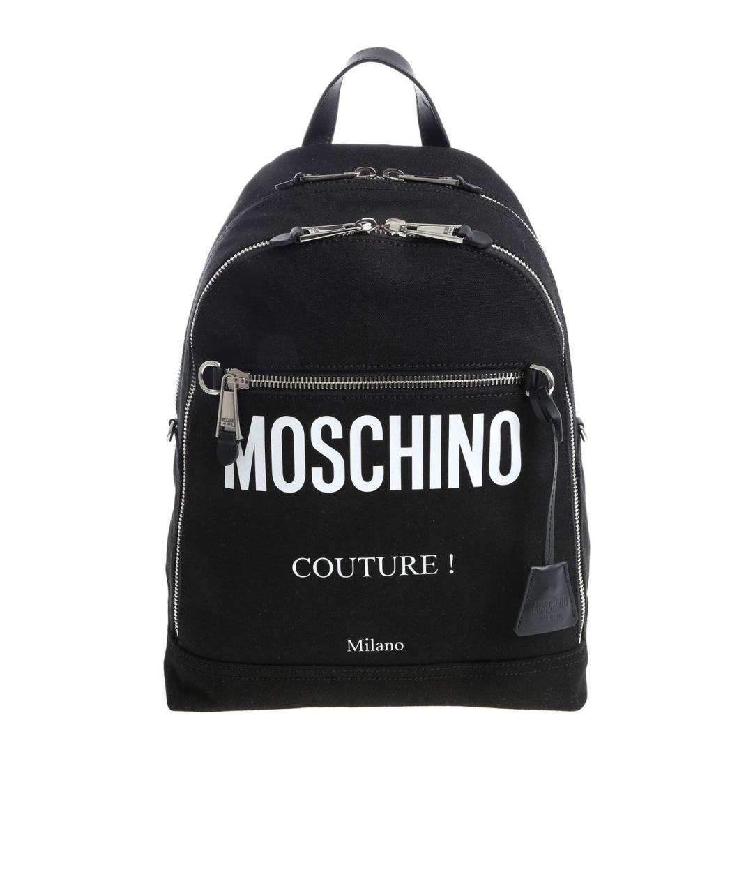 MOSCHINO Черный хлопковый рюкзак, фото 1