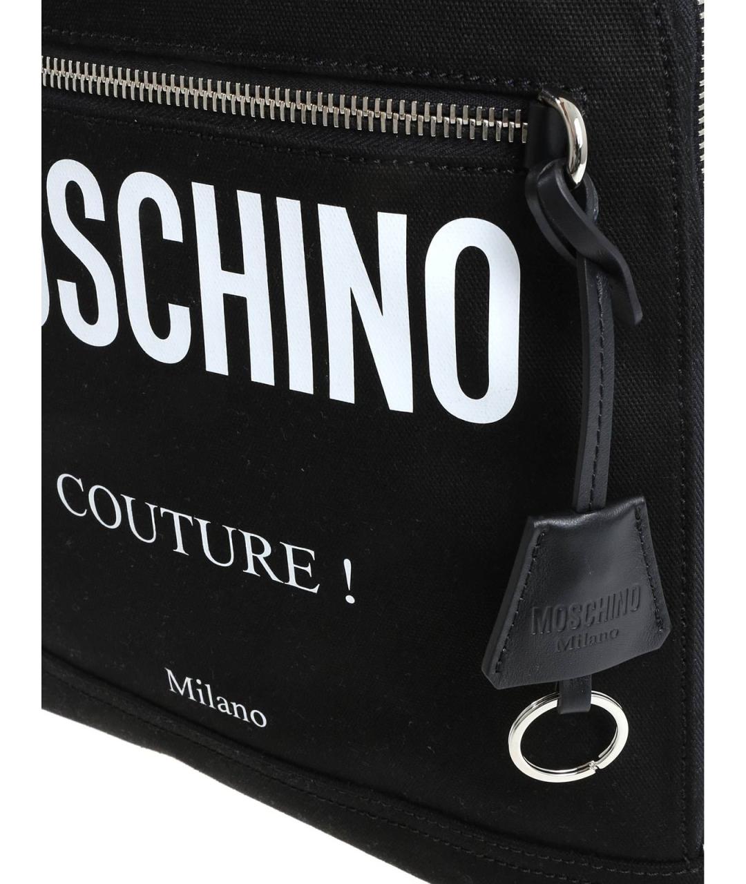 MOSCHINO Черный хлопковый рюкзак, фото 4
