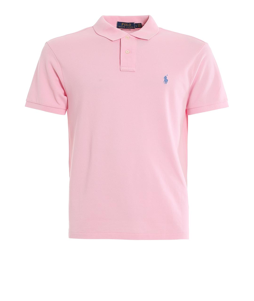 POLO RALPH LAUREN Розовое хлопковое поло с коротким рукавом, фото 1