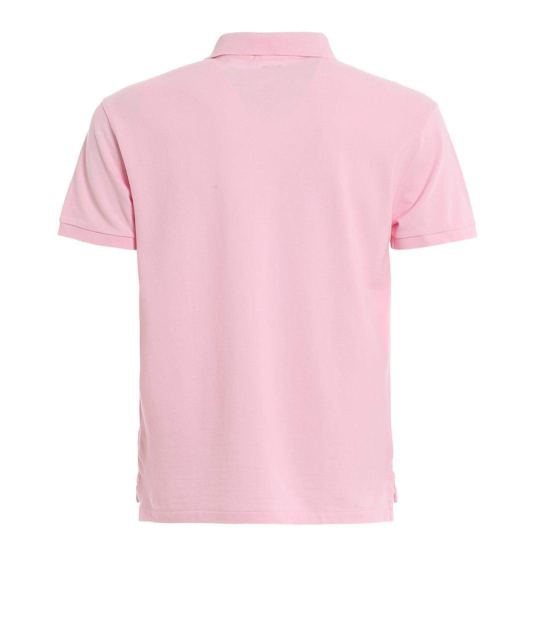 POLO RALPH LAUREN Розовое хлопковое поло с коротким рукавом, фото 2
