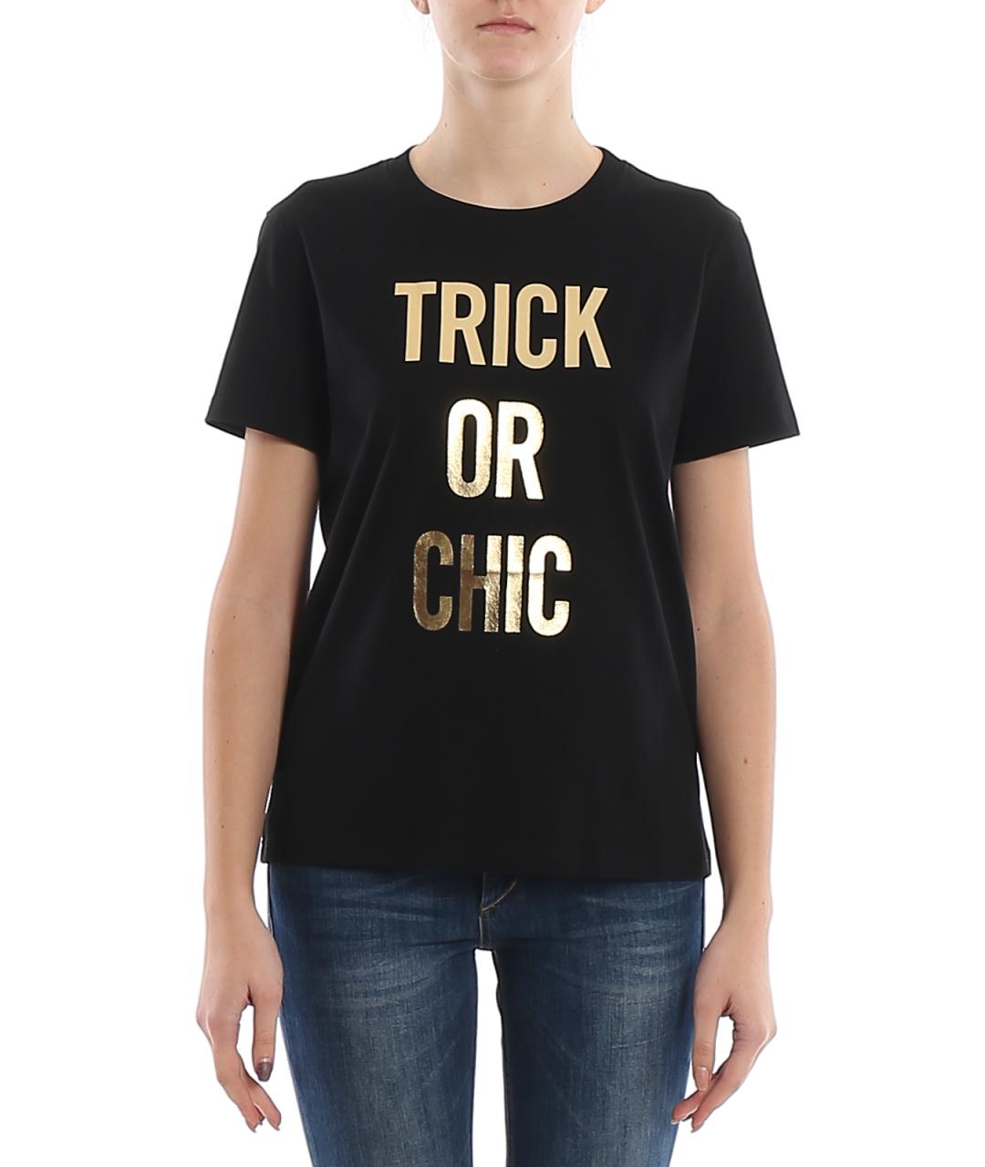 MOSCHINO Черная хлопковая футболка, фото 3