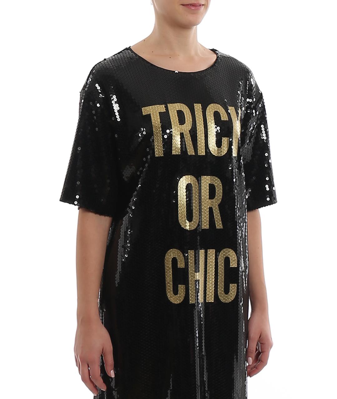 MOSCHINO Черное полиэстеровое повседневное платье, фото 5