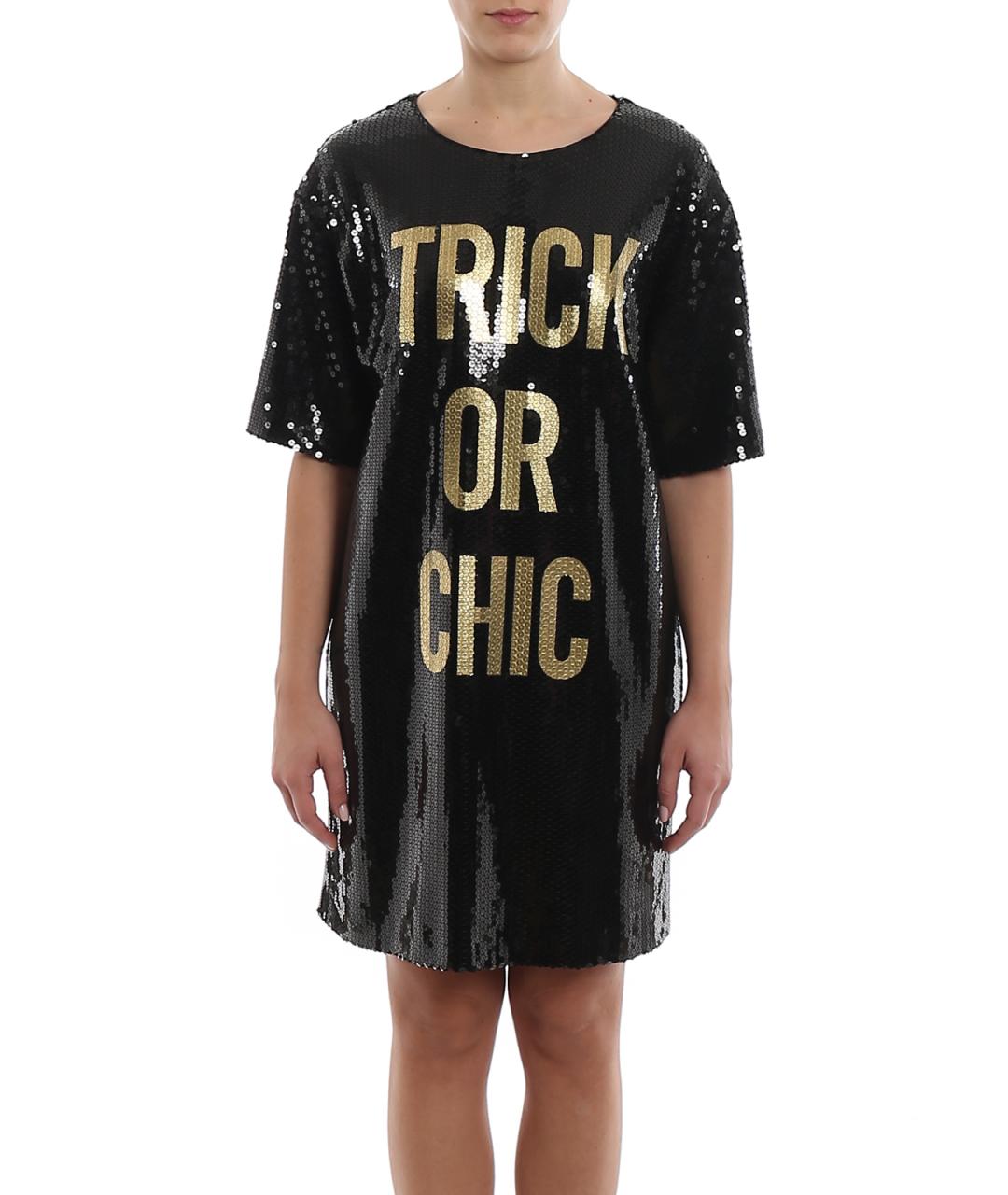 MOSCHINO Черное полиэстеровое повседневное платье, фото 3