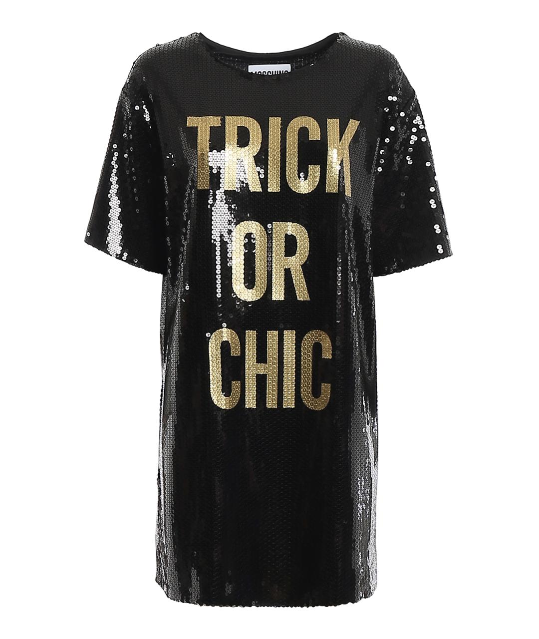 MOSCHINO Черное полиэстеровое повседневное платье, фото 1