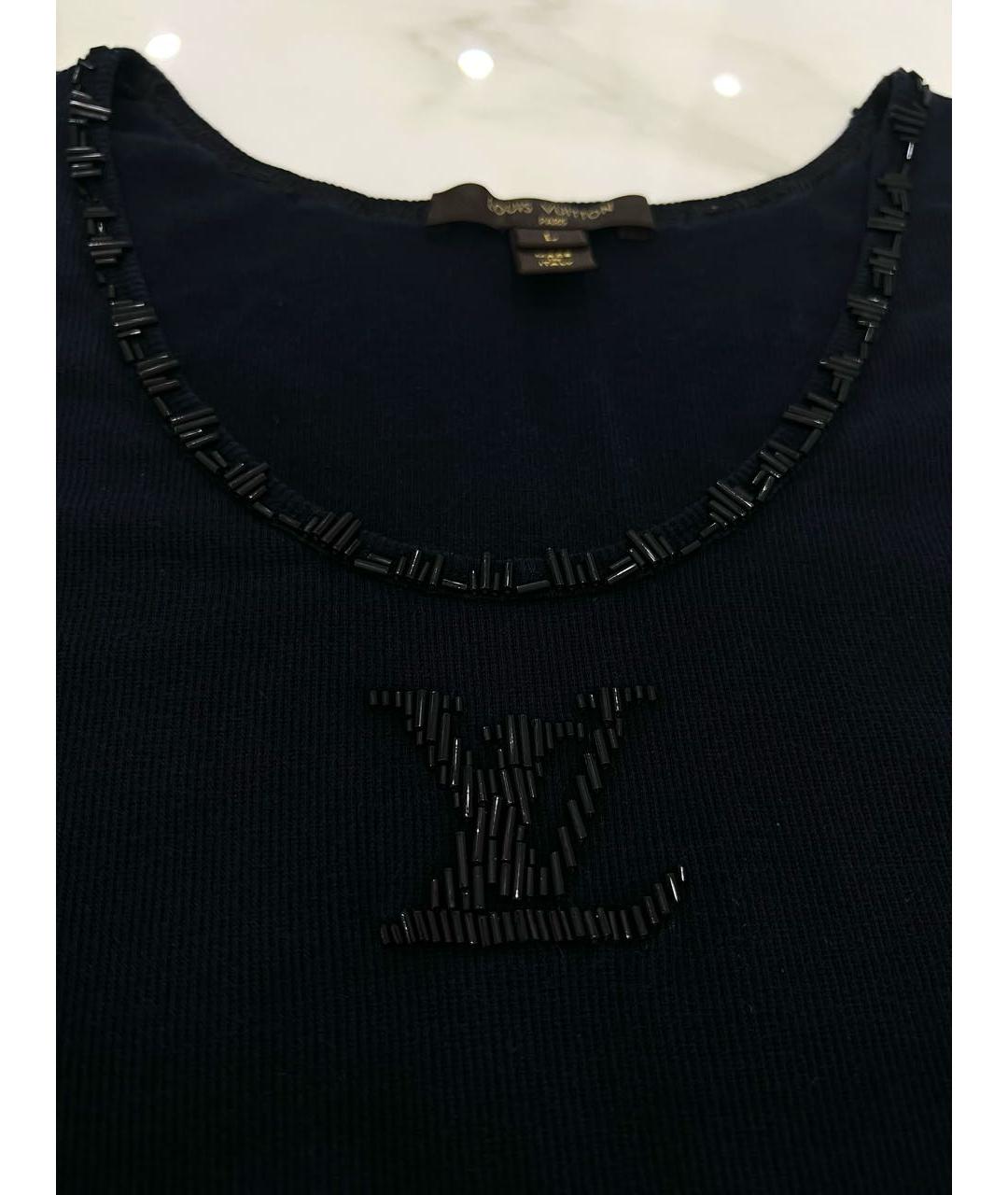 LOUIS VUITTON Черная хлопковая майка, фото 6