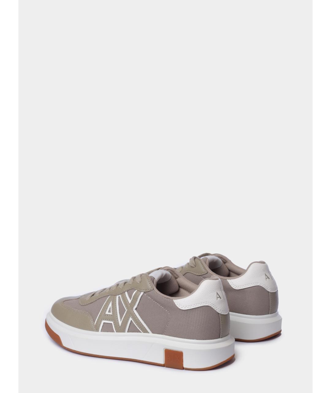 ARMANI EXCHANGE Бежевые низкие кроссовки / кеды из искусственной кожи, фото 5