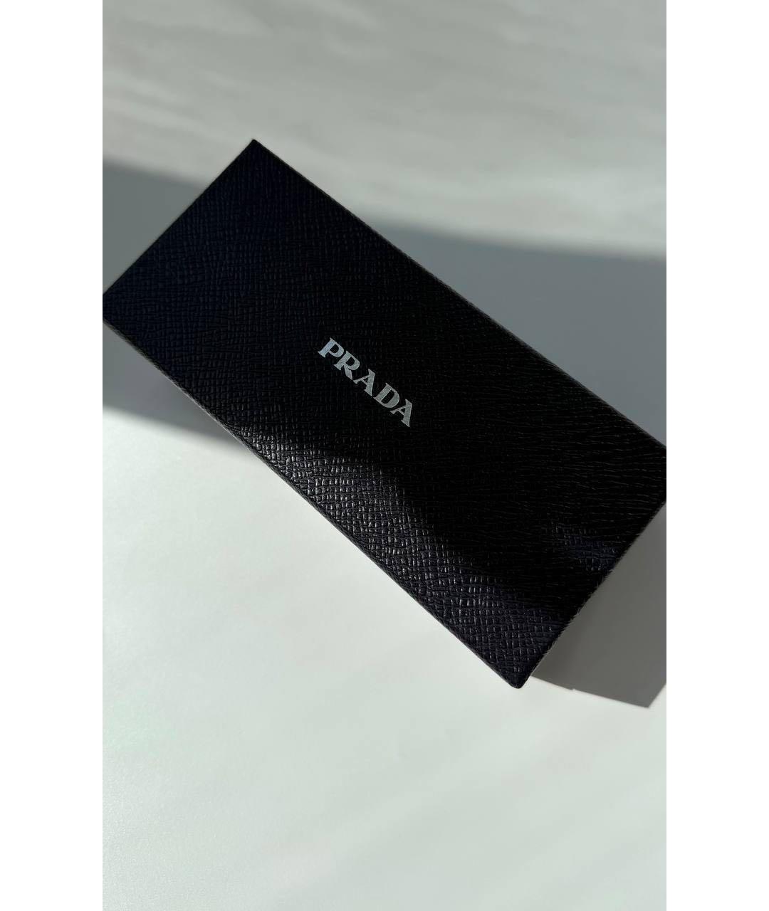 PRADA Золотые металлические солнцезащитные очки, фото 2