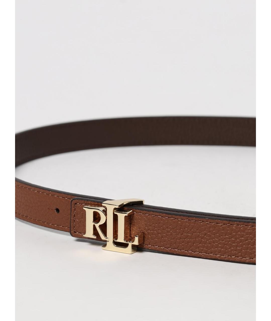 RALPH LAUREN Коричневый кожаный ремень, фото 3