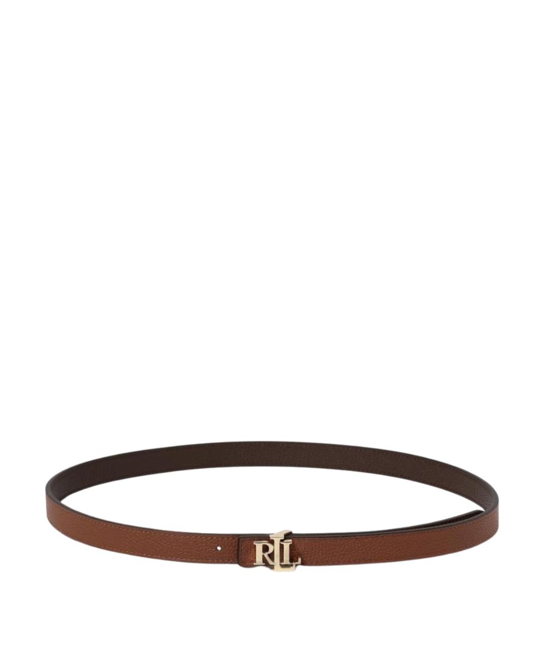 RALPH LAUREN Коричневый кожаный ремень, фото 1