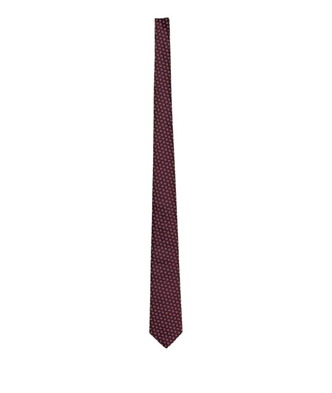 EMPORIO ARMANI Бордовый шелковый галстук, фото 1