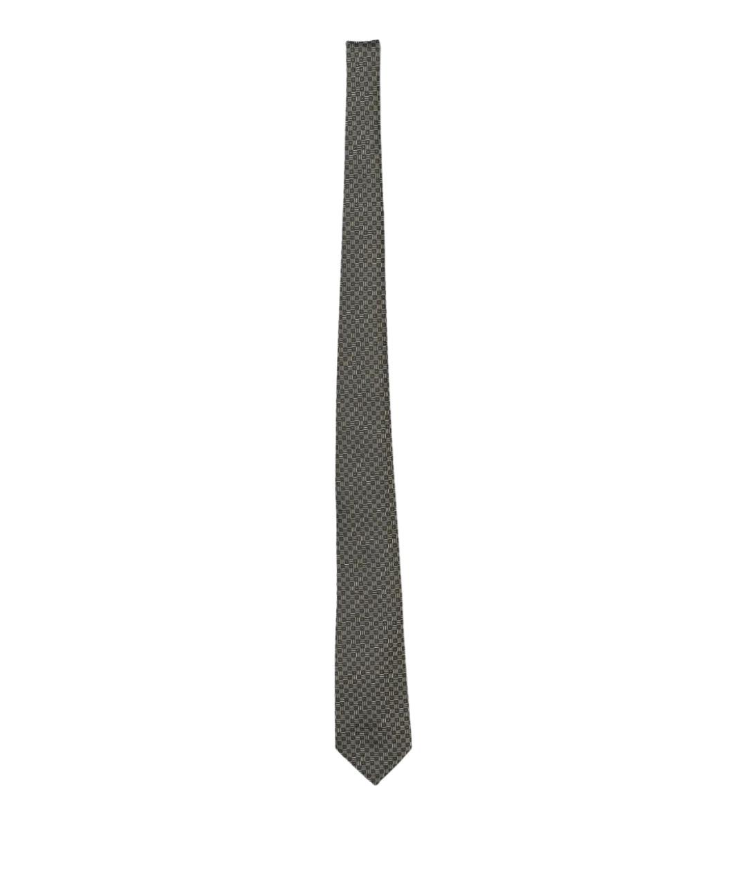 EMPORIO ARMANI Серый шелковый галстук, фото 1