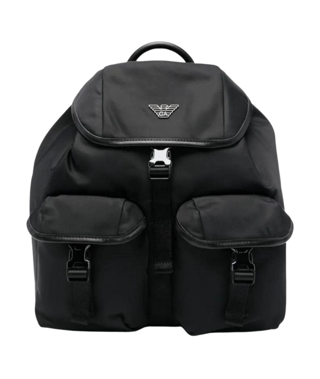 EMPORIO ARMANI Черный тканевый рюкзак, фото 1