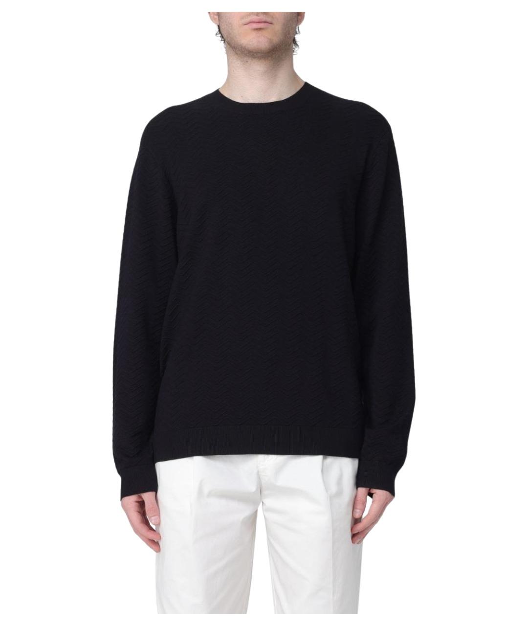 ARMANI EXCHANGE Темно-синий вискозный джемпер / свитер, фото 1