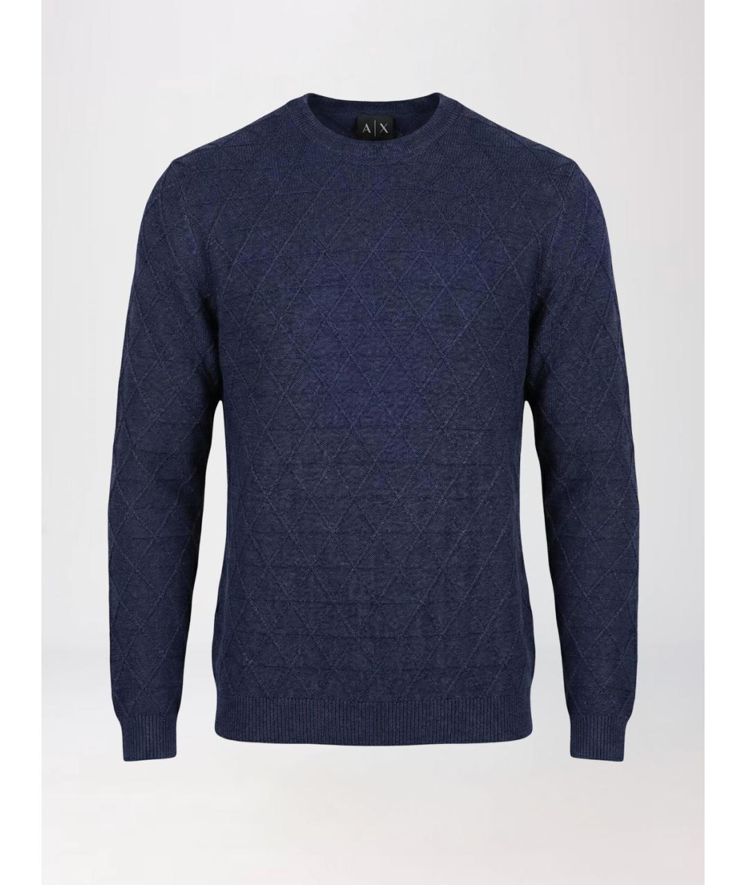 ARMANI EXCHANGE Темно-синий вискозный джемпер / свитер, фото 4