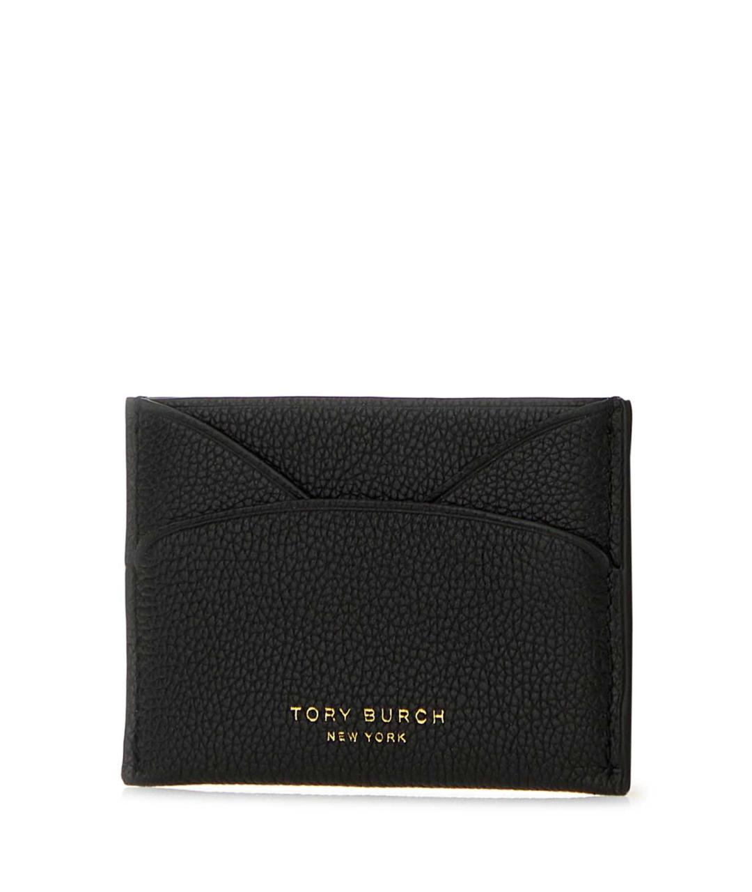 TORY BURCH Черный кожаный кардхолдер, фото 2