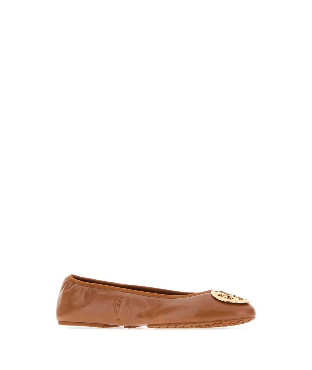 TORY BURCH Коричневые кожаные балетки, фото 2