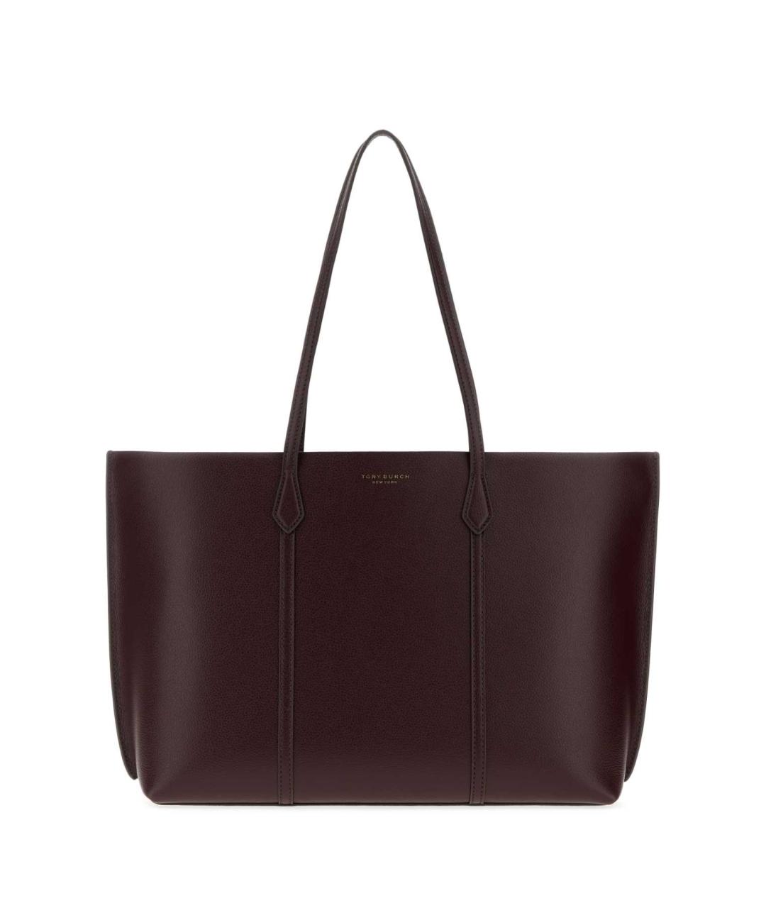 TORY BURCH Фиолетовая кожаная сумка тоут, фото 1