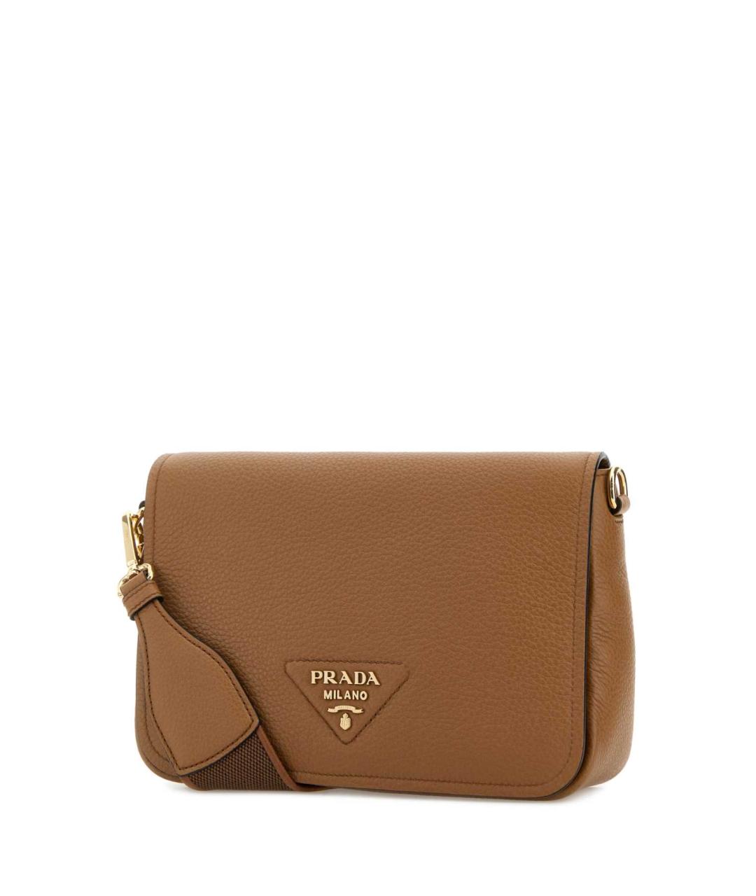 PRADA Коричневая кожаная сумка через плечо, фото 2