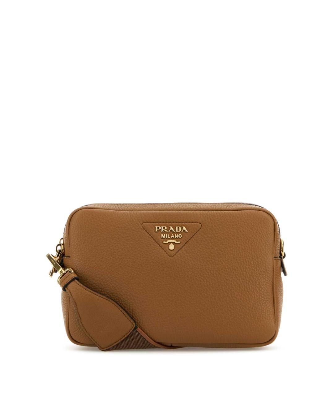 PRADA Коричневая кожаная сумка через плечо, фото 1