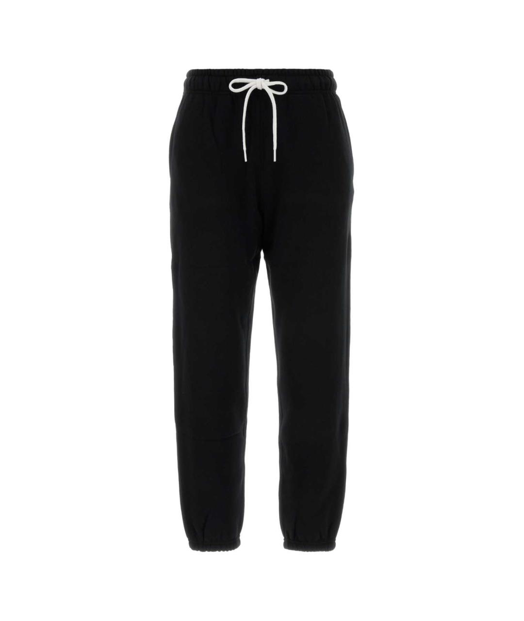POLO RALPH LAUREN Черные хлопковые прямые брюки, фото 1