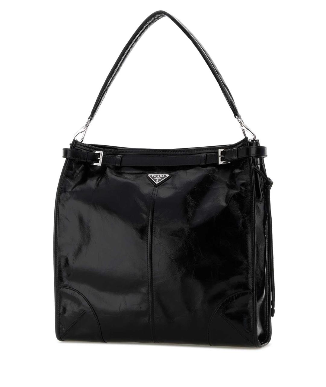 PRADA Черная сумка на плечо из лакированной кожи, фото 2