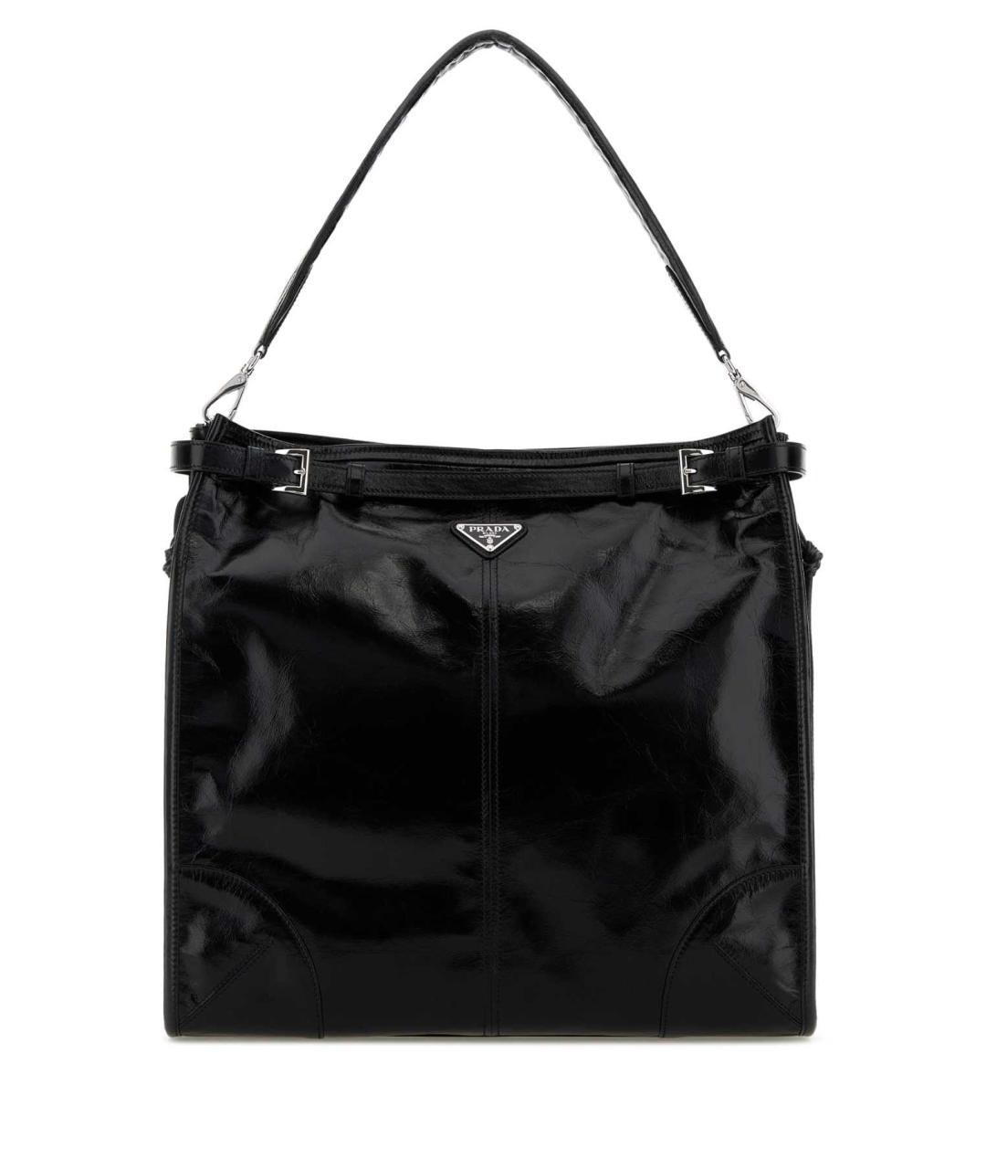 PRADA Черная сумка на плечо из лакированной кожи, фото 1