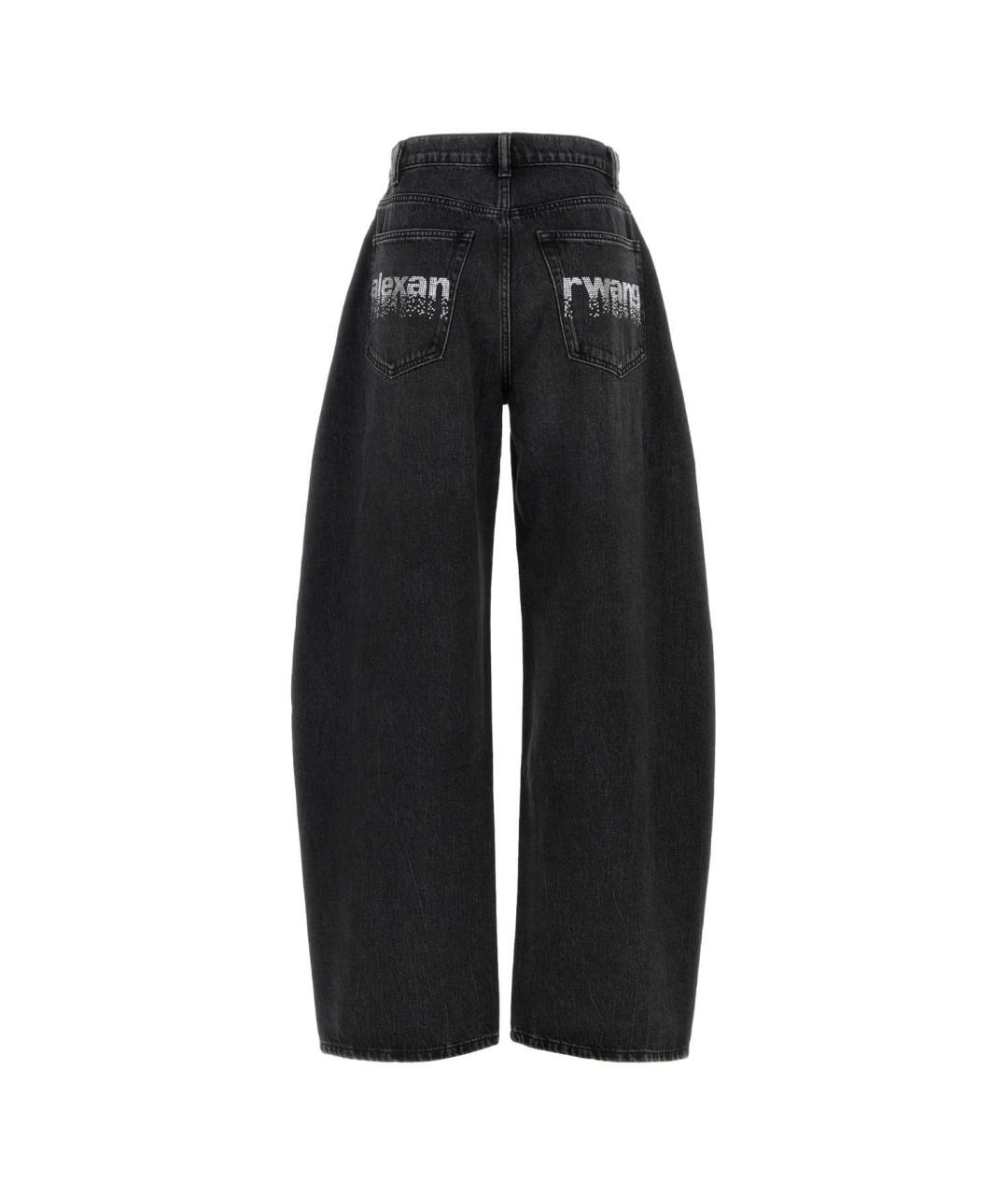 ALEXANDER WANG Черные хлопковые прямые джинсы, фото 2