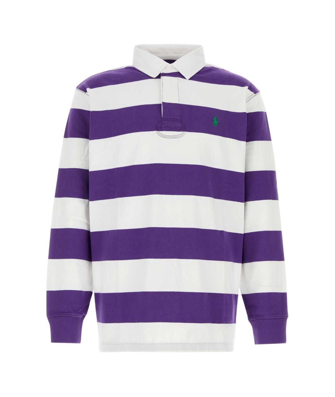 POLO RALPH LAUREN Мульти хлопковое поло с длинным рукавом, фото 1