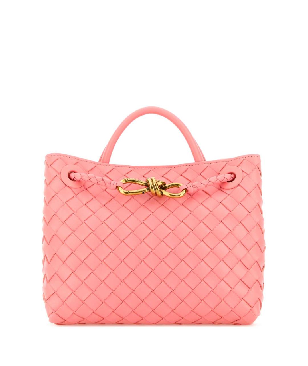 BOTTEGA VENETA Розовая кожаная сумка тоут, фото 1