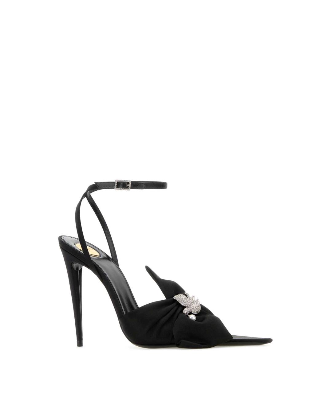 SAINT LAURENT Черные нубуковые туфли, фото 2