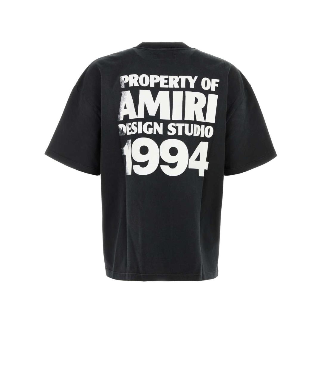 AMIRI Черная хлопковая футболка, фото 2