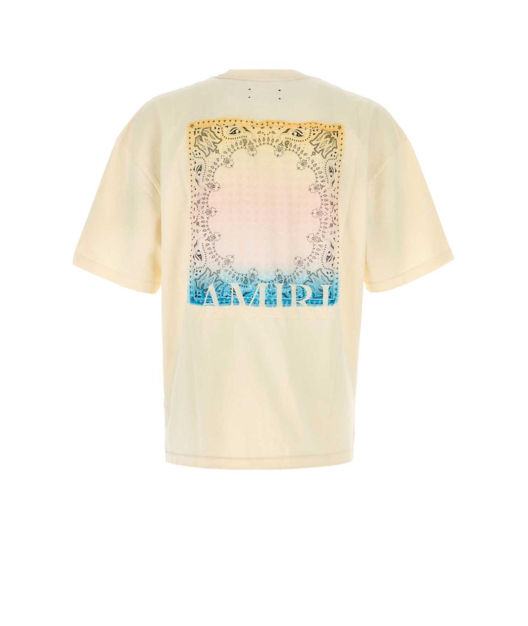 AMIRI Бежевая хлопковая футболка, фото 2