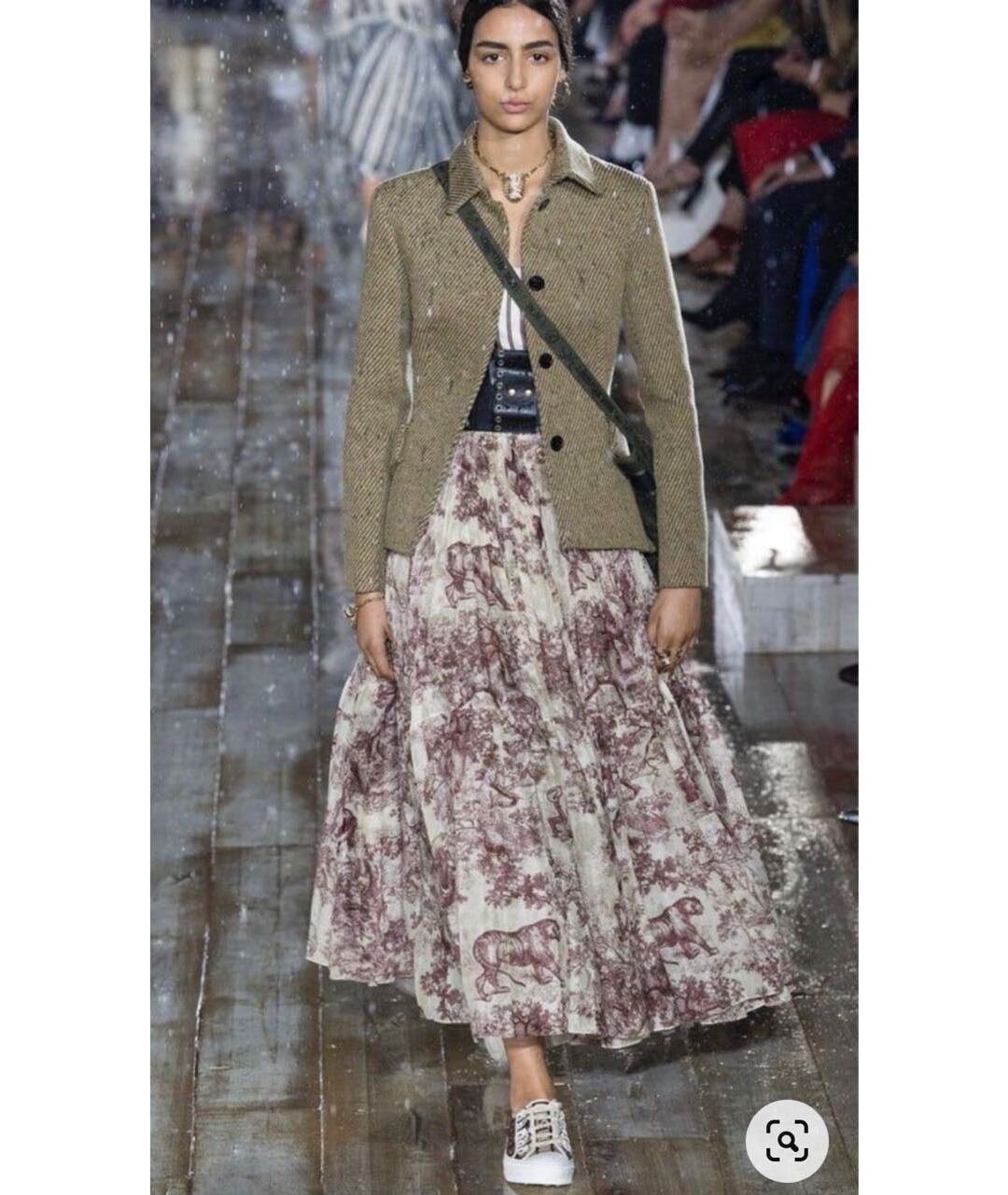 CHRISTIAN DIOR Мульти хлопковая юбка макси, фото 7