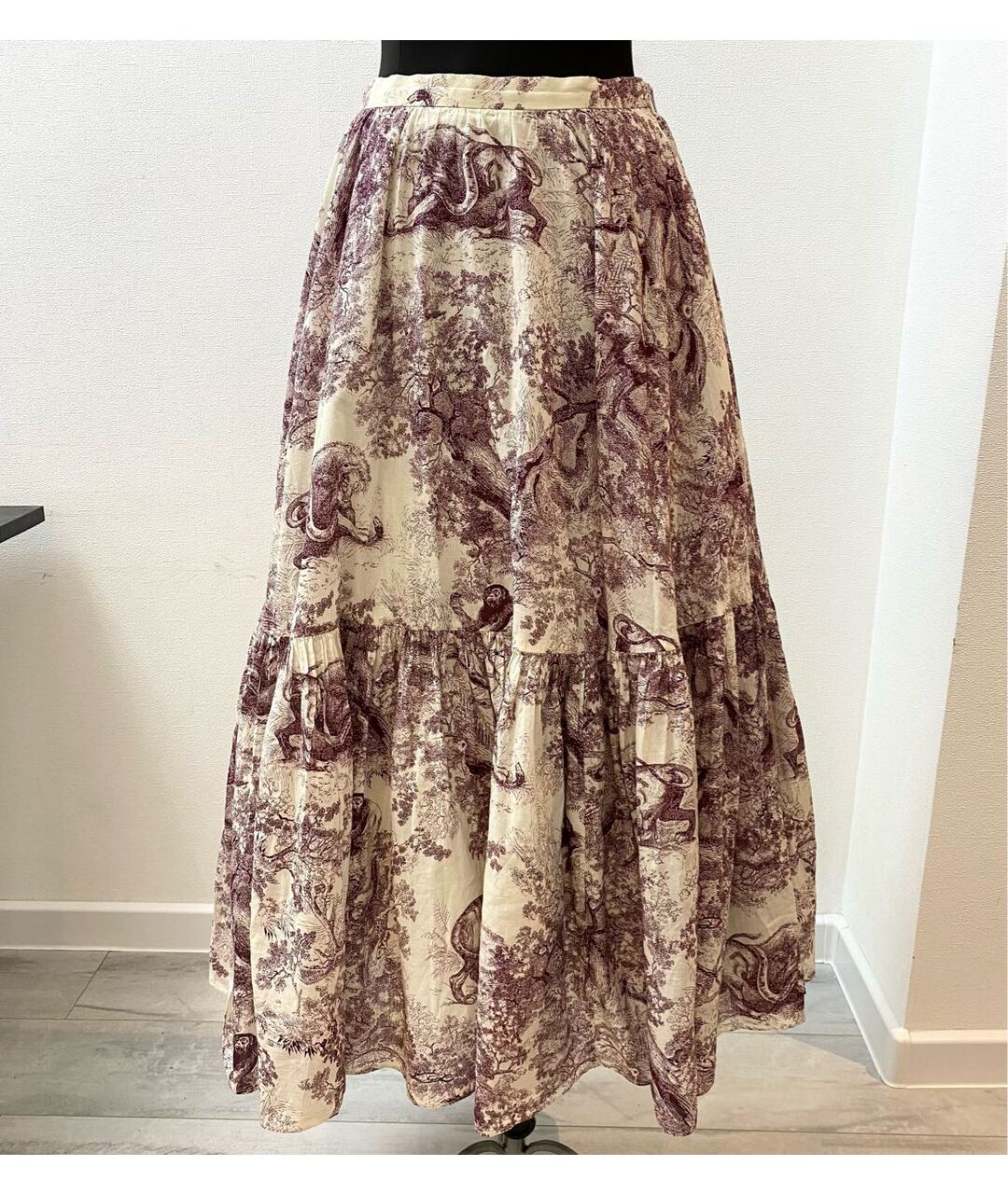 CHRISTIAN DIOR Мульти хлопковая юбка макси, фото 9