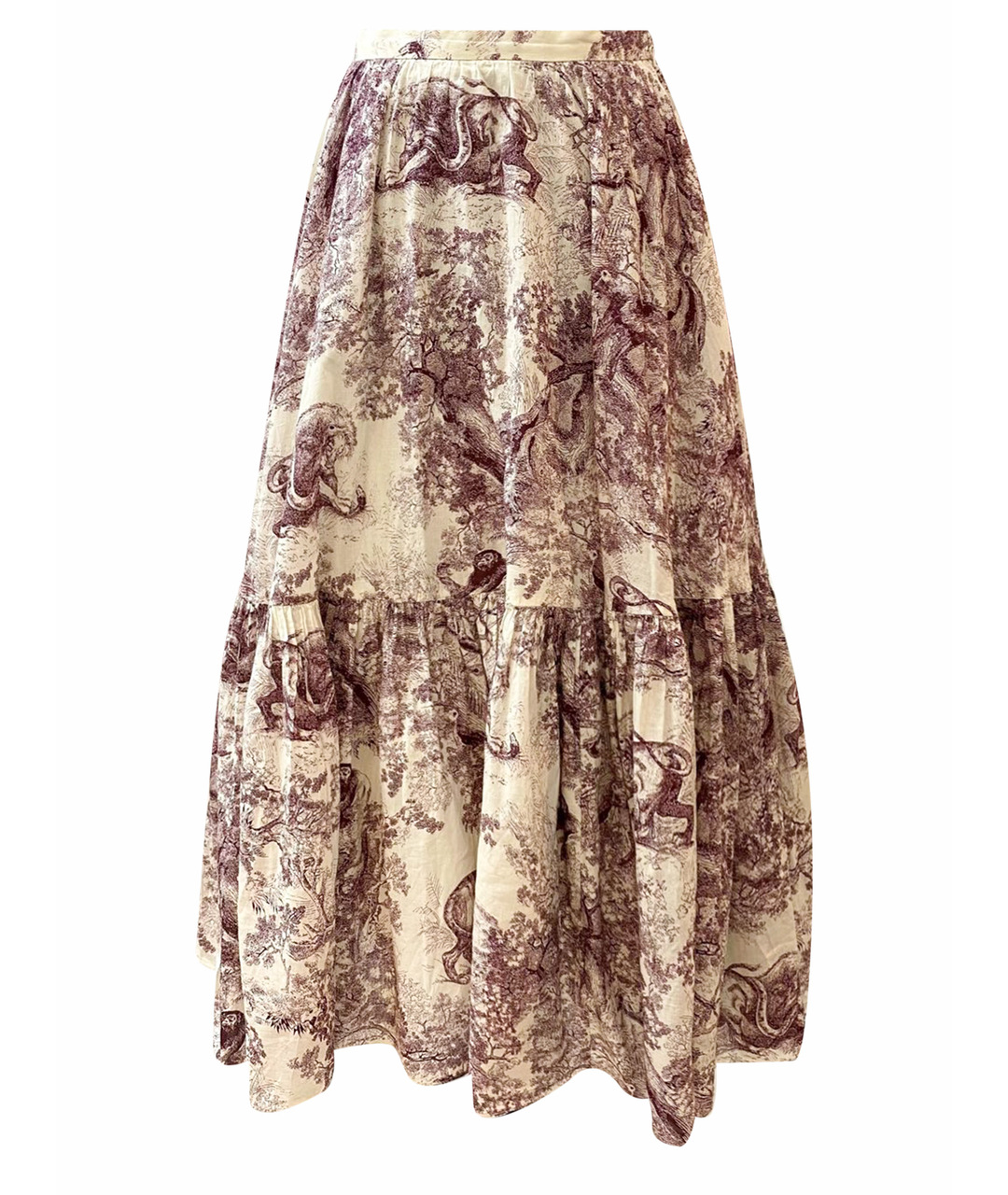 CHRISTIAN DIOR Мульти хлопковая юбка макси, фото 1