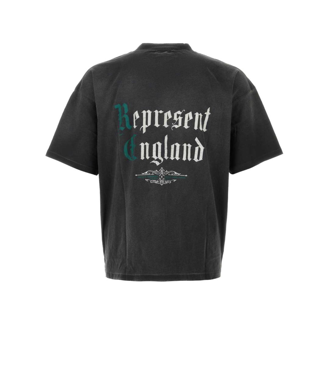 REPRESENT Черная хлопковая футболка, фото 2