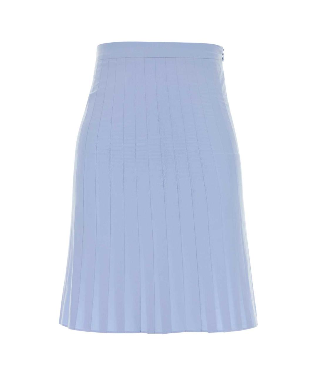 MM6 MAISON MARGIELA Голубая хлопковая юбка миди, фото 1