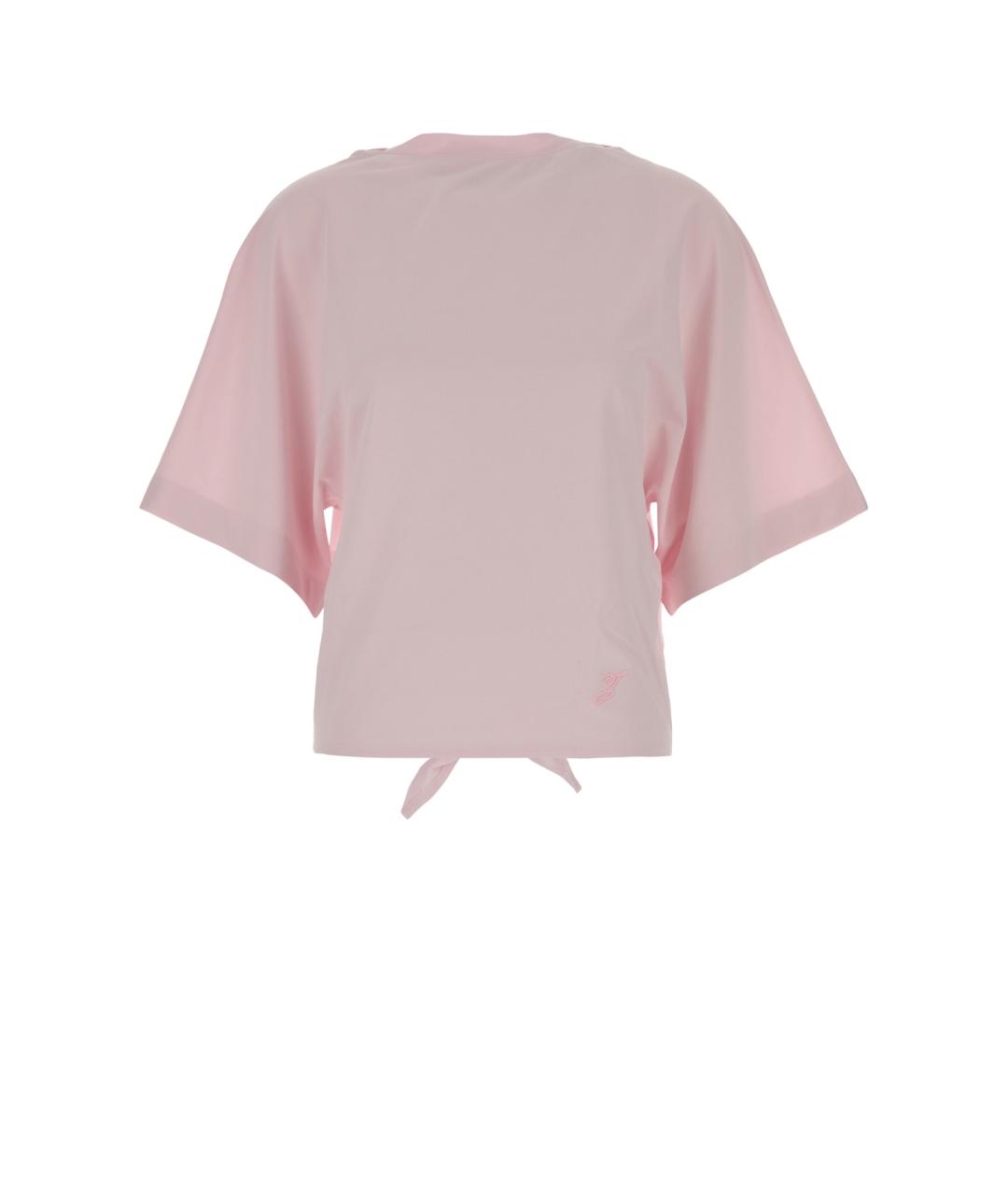 JACQUEMUS Розовая полиэстеровая футболка, фото 1