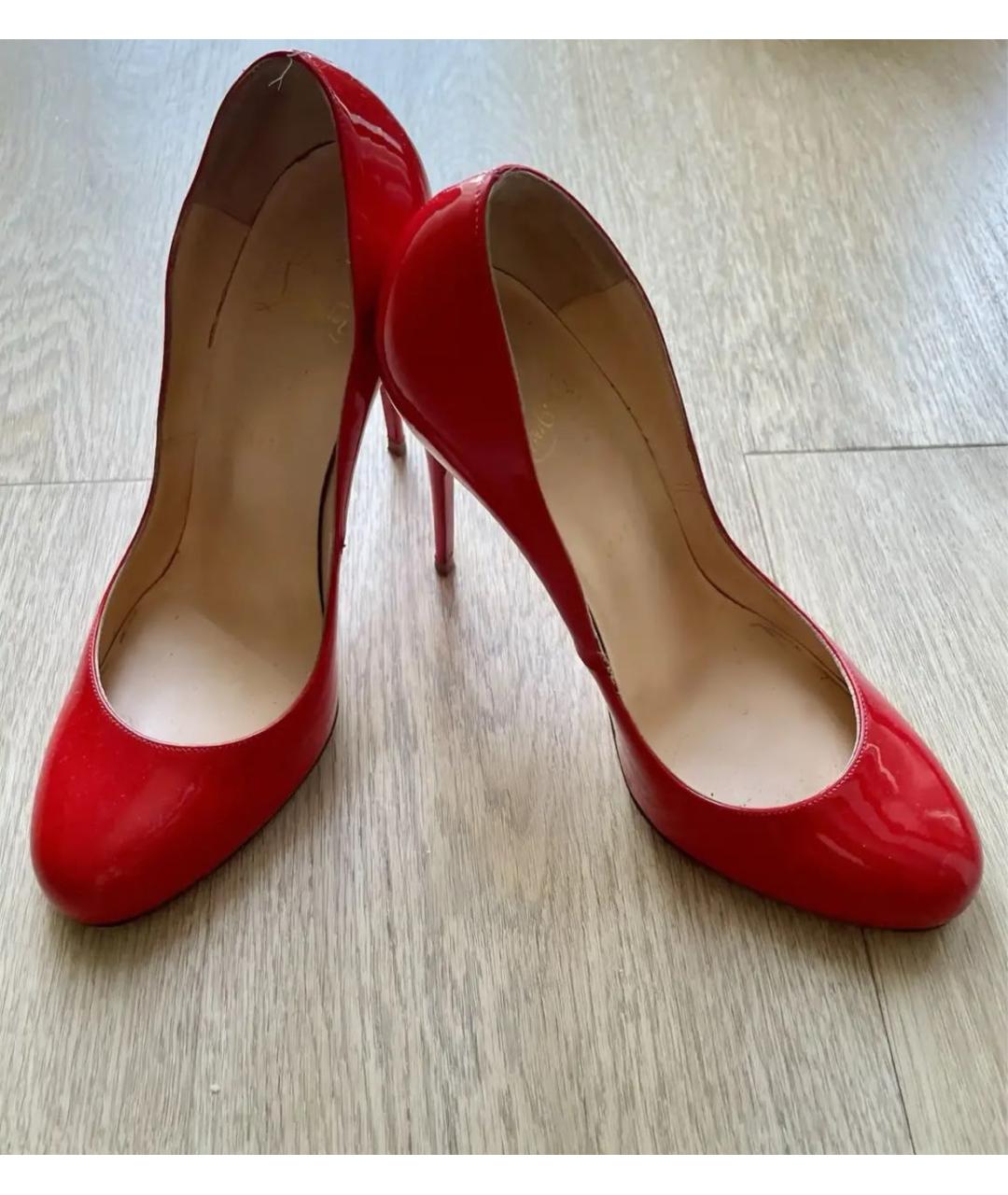 CHRISTIAN LOUBOUTIN Красные туфли из лакированной кожи, фото 2