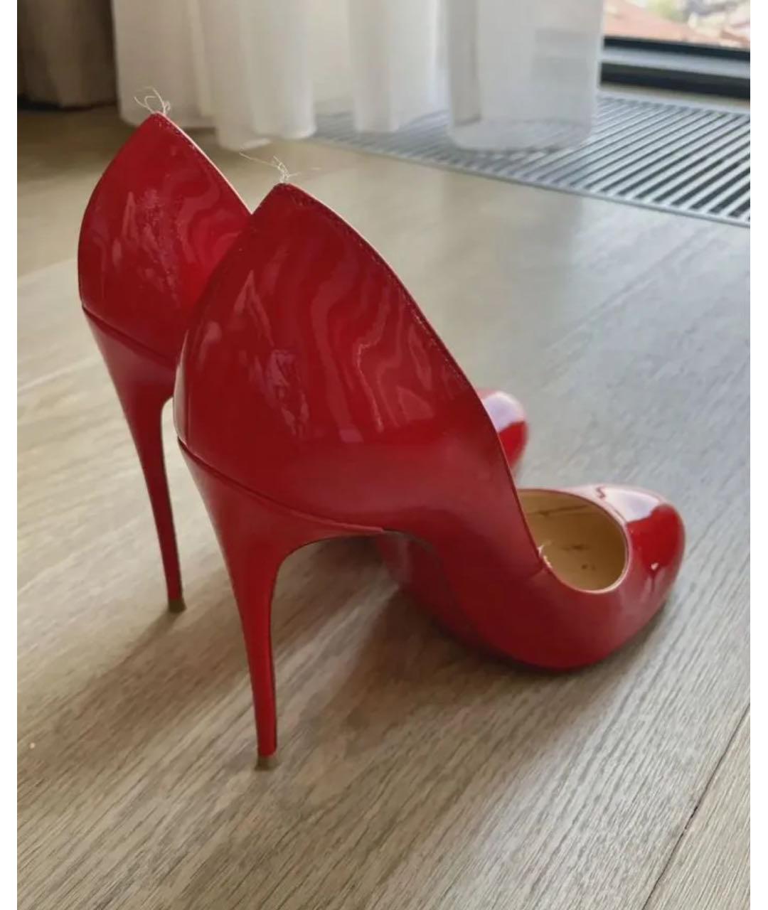 CHRISTIAN LOUBOUTIN Красные туфли из лакированной кожи, фото 3