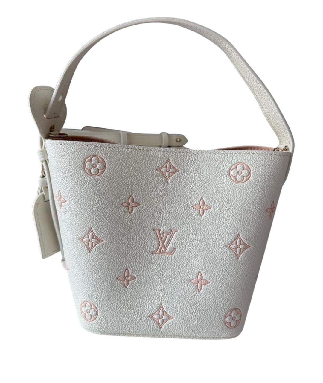 LOUIS VUITTON Белая кожаная сумка с короткими ручками, фото 1