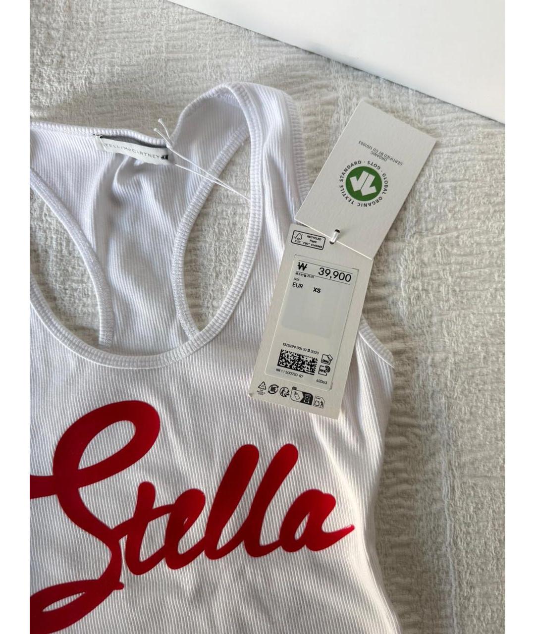 STELLA MCCARTNEY Белая хлопковая майка, фото 3