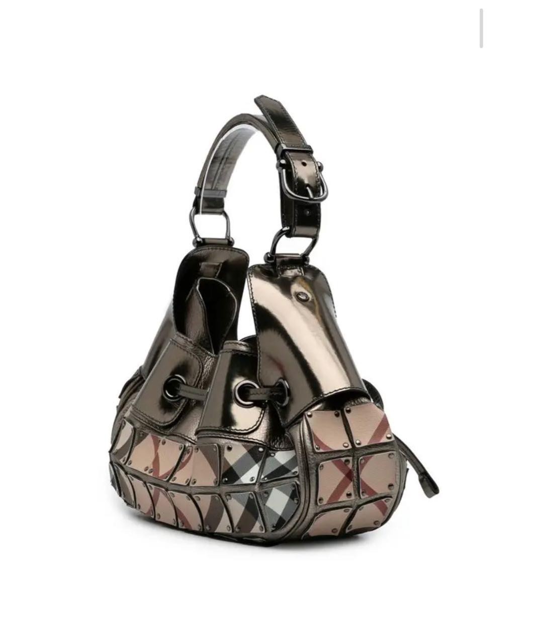BURBERRY Серебряная сумка через плечо, фото 2