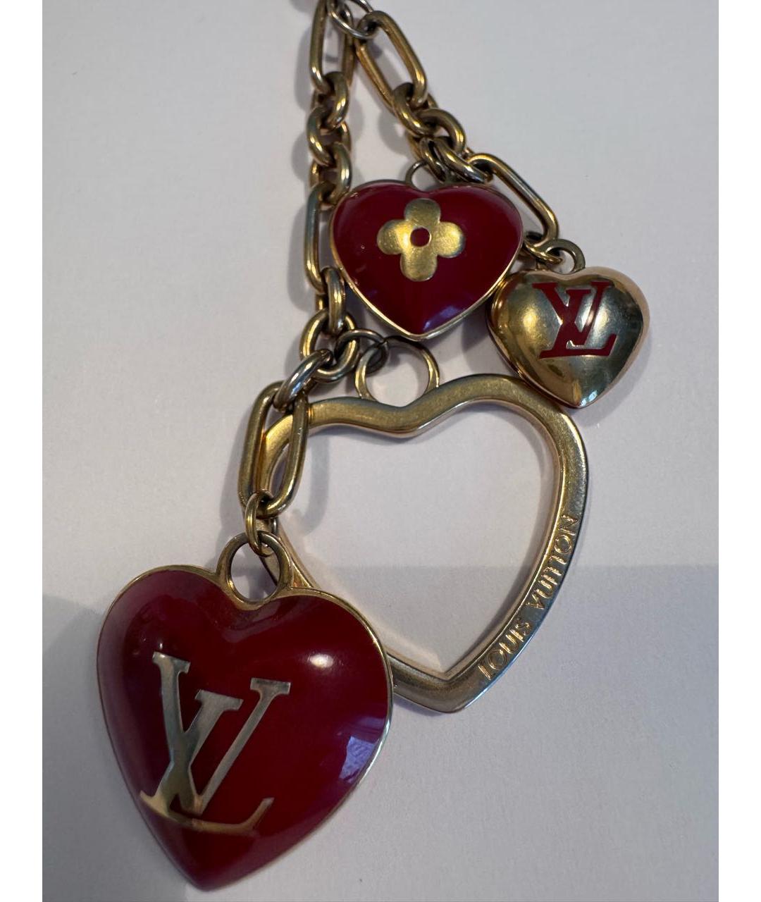 LOUIS VUITTON Бордовый брелок, фото 2