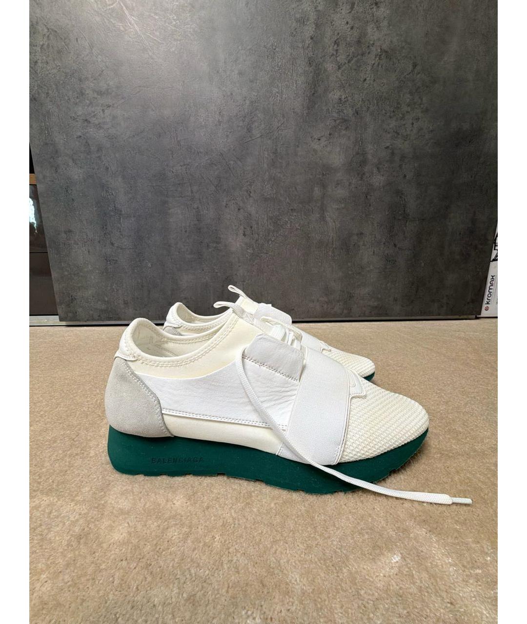 BALENCIAGA Белые текстильные кроссовки, фото 6